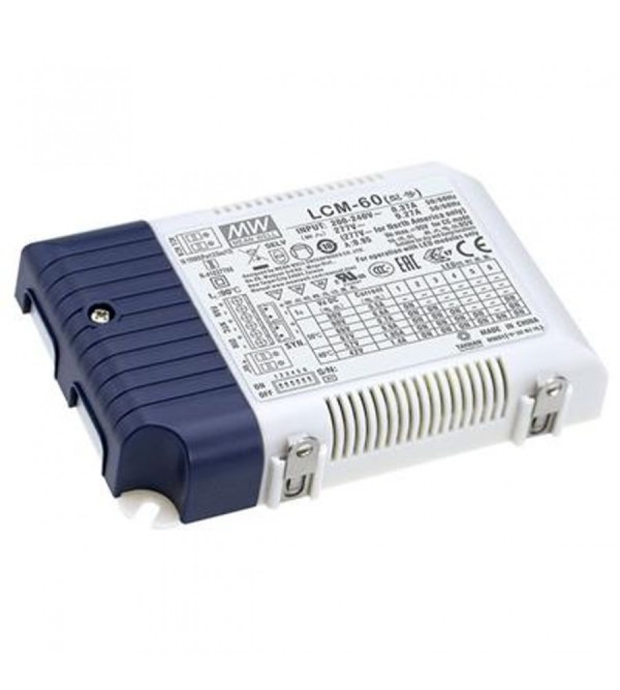 AC-DC daugiapakopė LED tvarkyklė Pastovi srovė (CC); Modulinis išėjimas 0,5A/0,6A/0,7A/0,9A/1,05A/1,4A; pritemdymas 0-10Vdc & PWM; papildoma 12Vdc esant 50mA 60W AC-DC daugiapakopė LED tvarkyklė Pastovi srovė (CC); Modulinis išėjimas 0,5A/0,6A/0,7A/0,9A/1,05A/1,4A; pritemdymas 0-10Vdc & PWM; papildoma 12Vdc esant 50mA 60W