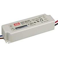 AC-DC Vieno išėjimo LED tvarkyklė Pastovi įtampa (CV); Išėjimas 24Vdc esant 0,84A; kabelio išėjimas 20W