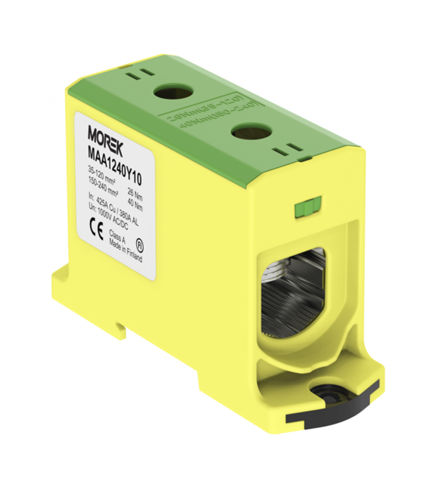MOREK OTL240 MAA1240Y10 universalus Al/Cu gnybtas, 35–240 mm², geltonas ir žalias