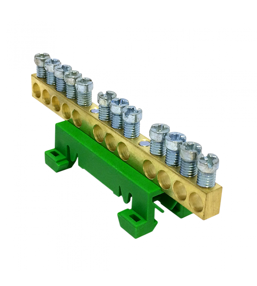 Morek PE12 įžeminimo gnybtas, 12×16 mm², žalias