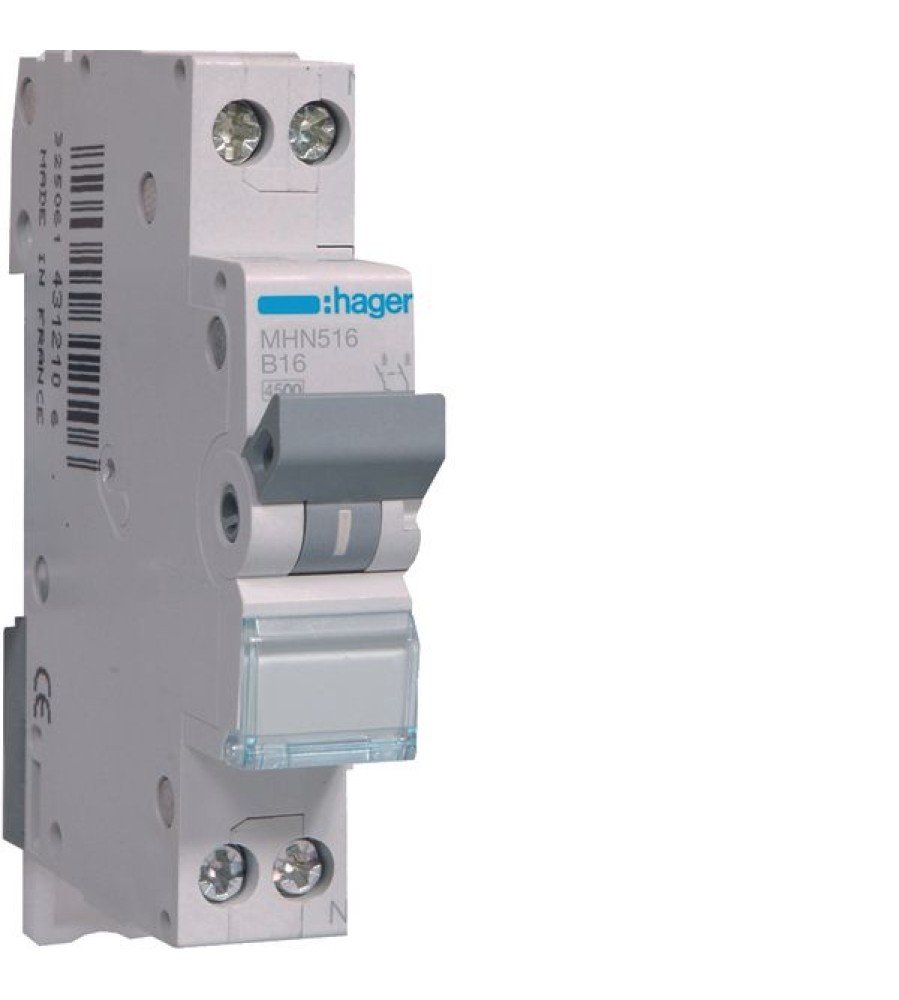 Automatinis jungiklis 1P+N 4,5kA B-16A 1M