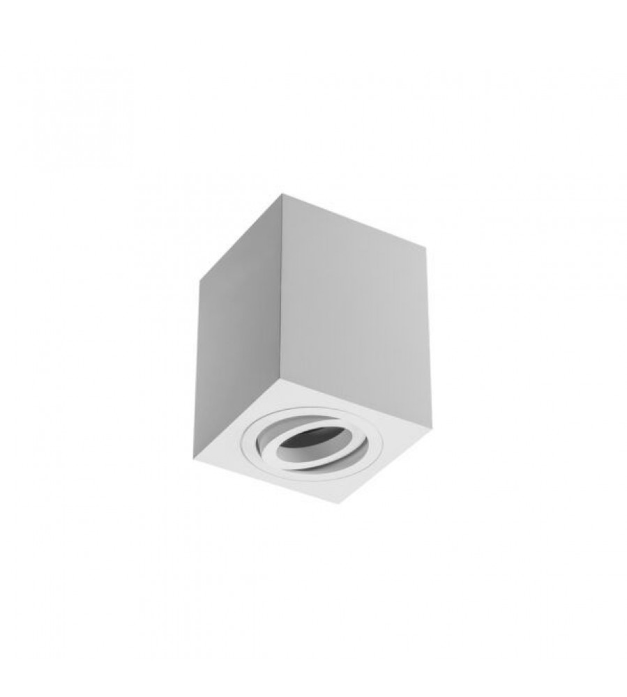 Ant lempos paviršiaus montuojamas SENSA, aliuminis, 90x90x115, IP20, maks. 50W, kvadratinis, baltas korpusas