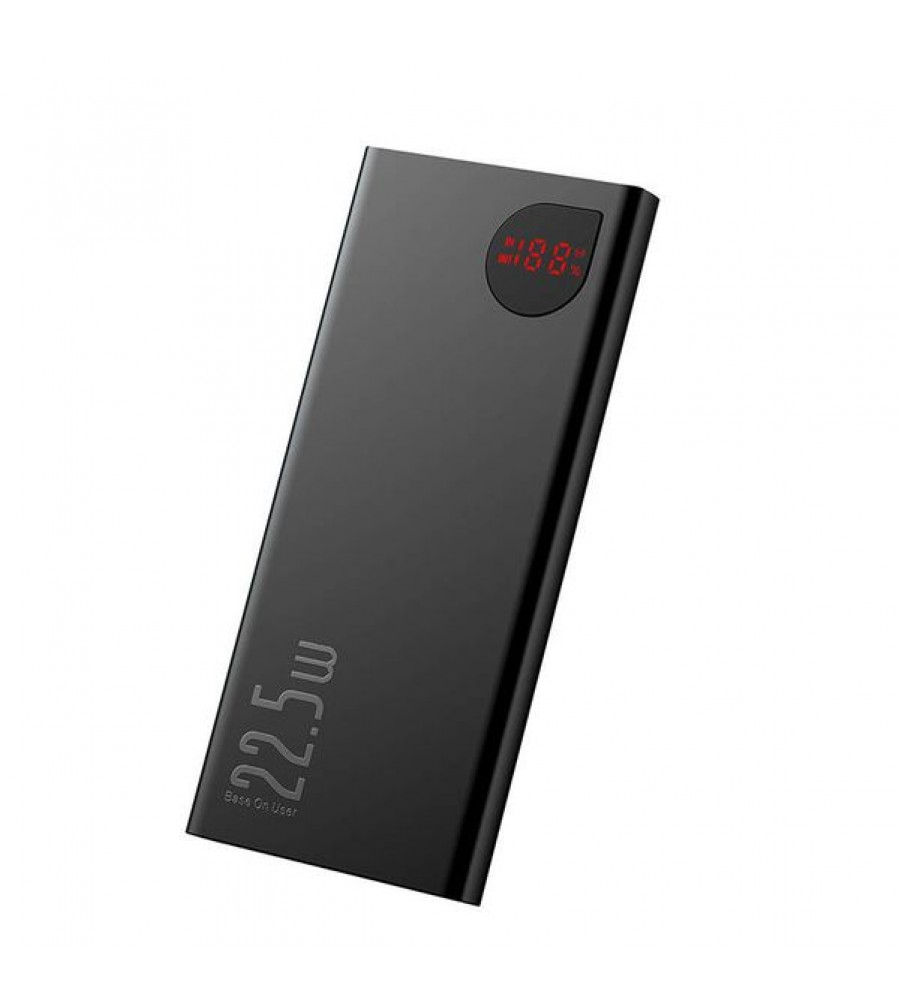 Baseus Adaman išorinė baterija, 10 000 mAh, 22,5 W, juoda