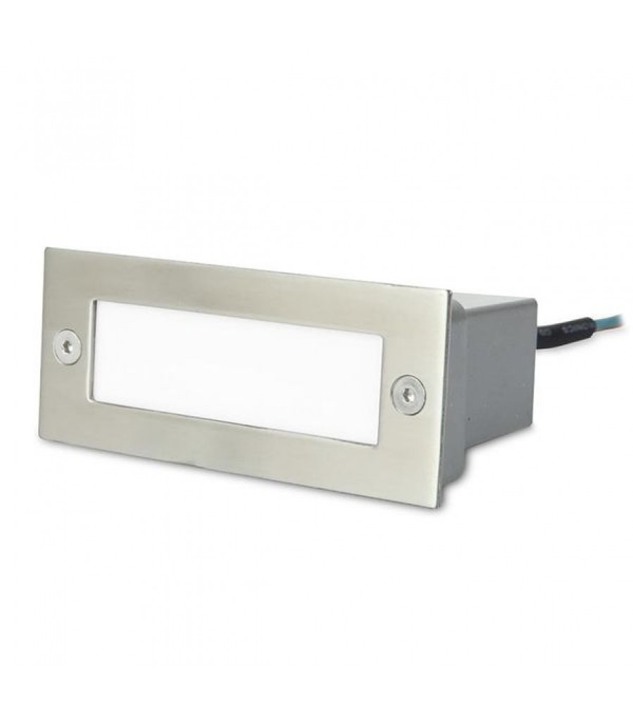Įleidžiamas sieninis apšvietimas IP54 Laiptų LED 1W 3000K Nerūdijantis plienas 5lm Įleidžiamas sieninis apšvietimas IP54 Laiptų LED 1W 3000K Nerūdijantis plienas 5lm