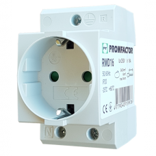 Din bėgio lizdas RMD16 16A, 230V