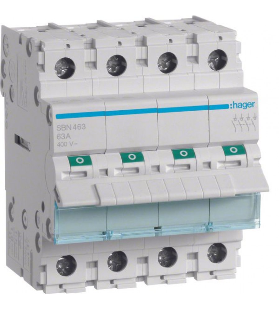 Hager SBN463 modulinis jungiklis 4P, 63 A