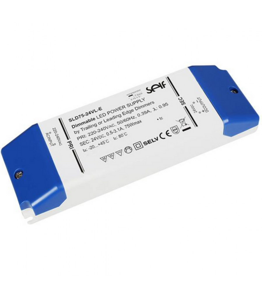 SELF SLD75-12VL-E LED maitinimo šaltinis, 75 W, 12 V, TRIAC