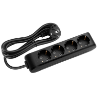 X-tendia Black Four Gang įžeminimo lizdas su kabeliu CP 3M