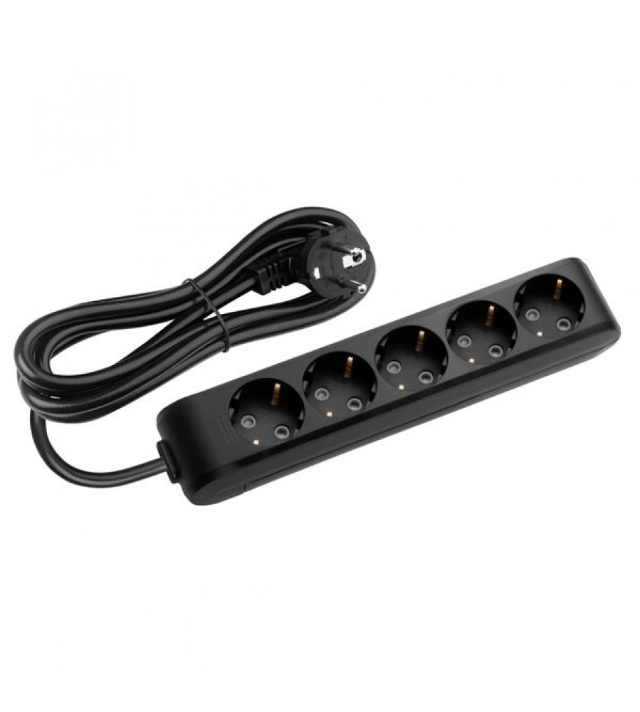 X-tendia Black Five Gang žemės lizdas su kabeliu CP 3M X-tendia Black Five Gang žemės lizdas su kabeliu CP 3M