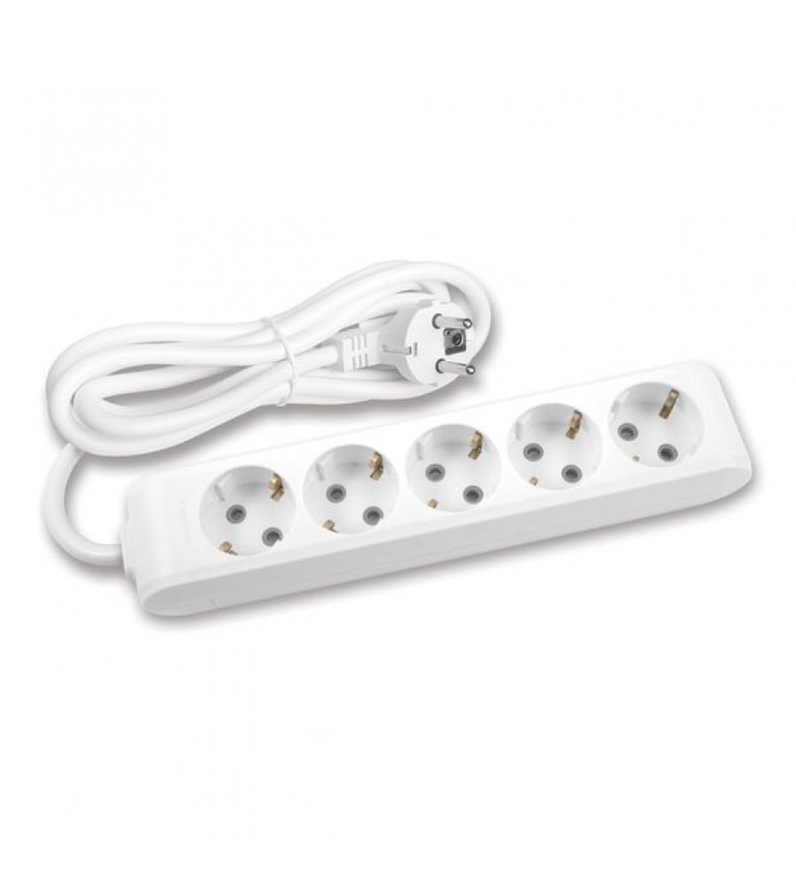 X-tendia White Five Gang įžeminimo lizdas su kabeliu CP 3M