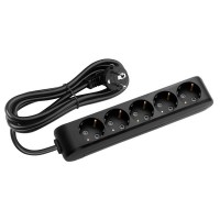 X-tendia Black Five Gang įžeminimo lizdas su kabeliu CP 5M