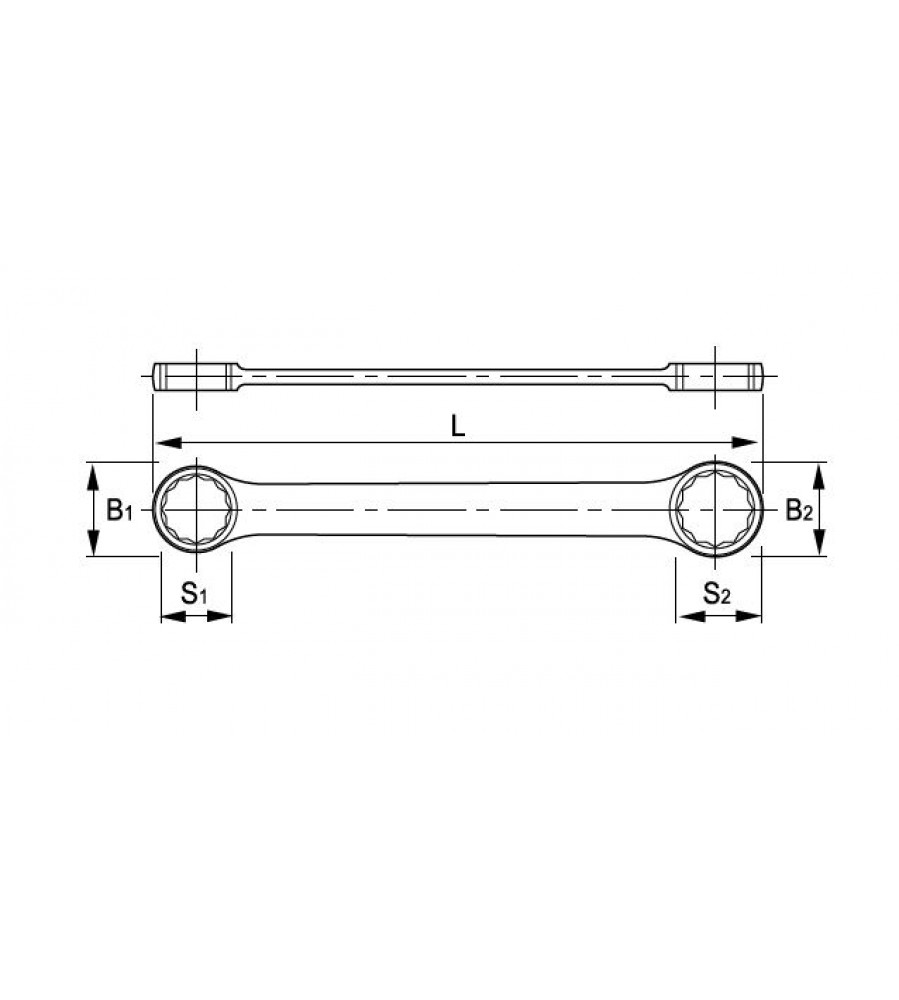 metrinis dvipusis žiedinis raktas 24x26 mm Irimo [020201]