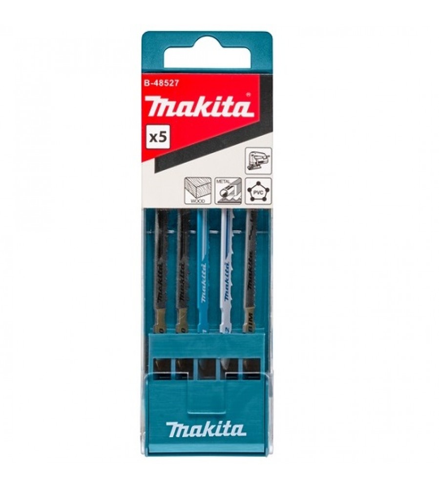 Dėlionės ašmenys medienai, plastikui, fanerai ir metalui pjauti, 5 vnt. Makita [B-48527]