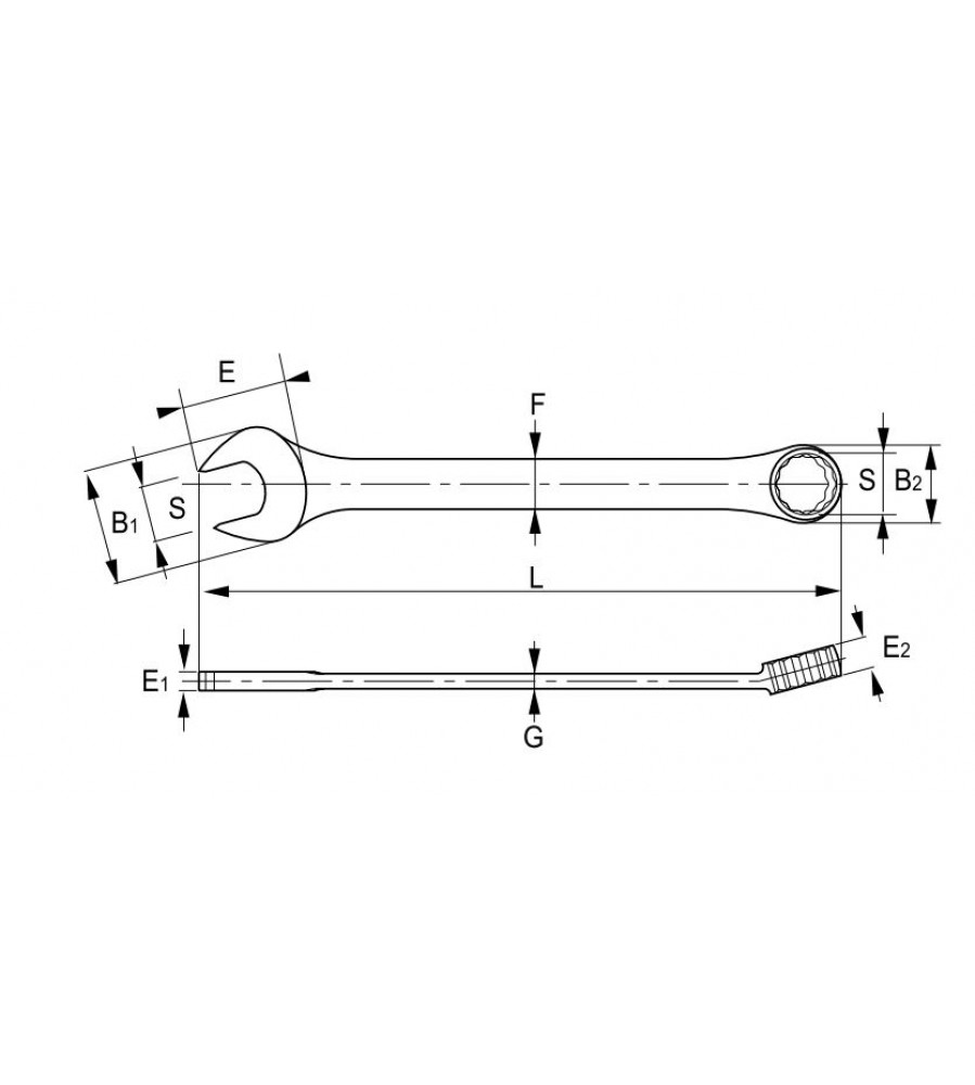 lenktas atviro galo raktas 30 mm Irimo [25-30-2]