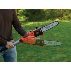 Akumuliatorinis grandininis pjūklas su 20 cm ilgio ašmenimis „Black+Decker“ [GPC1820L20-QW] siekia iki 4,5 m