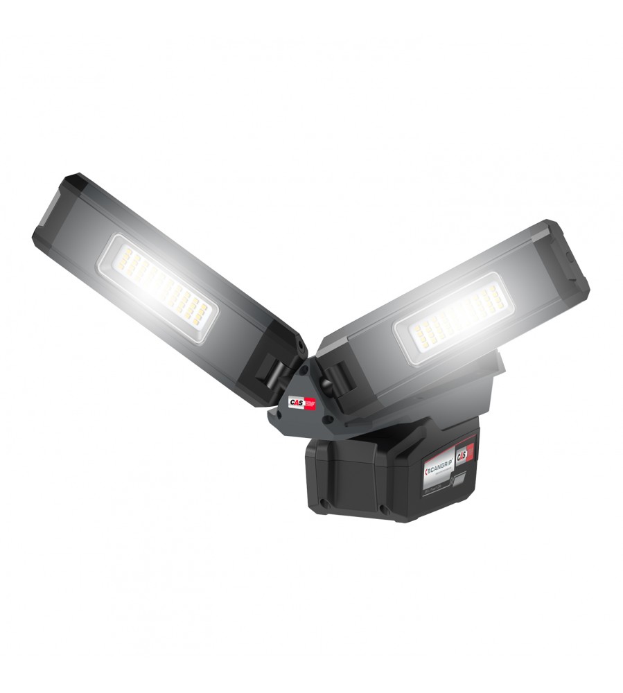 360° dvigubas darbinis žibintas su trikoju, 2500 liumenų LED, 18 V ličio jonų akumuliatorius, „TOWER COMPACT CONNECT Scangrip“ [03.6110C]