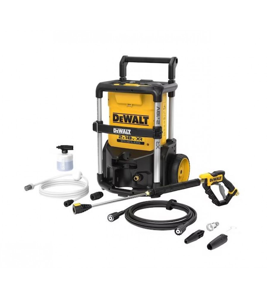 Akumuliatorinė slėginė plovykla 2x18V DeWalt [DCMPW1600N-XJ] 70/85/110 bar