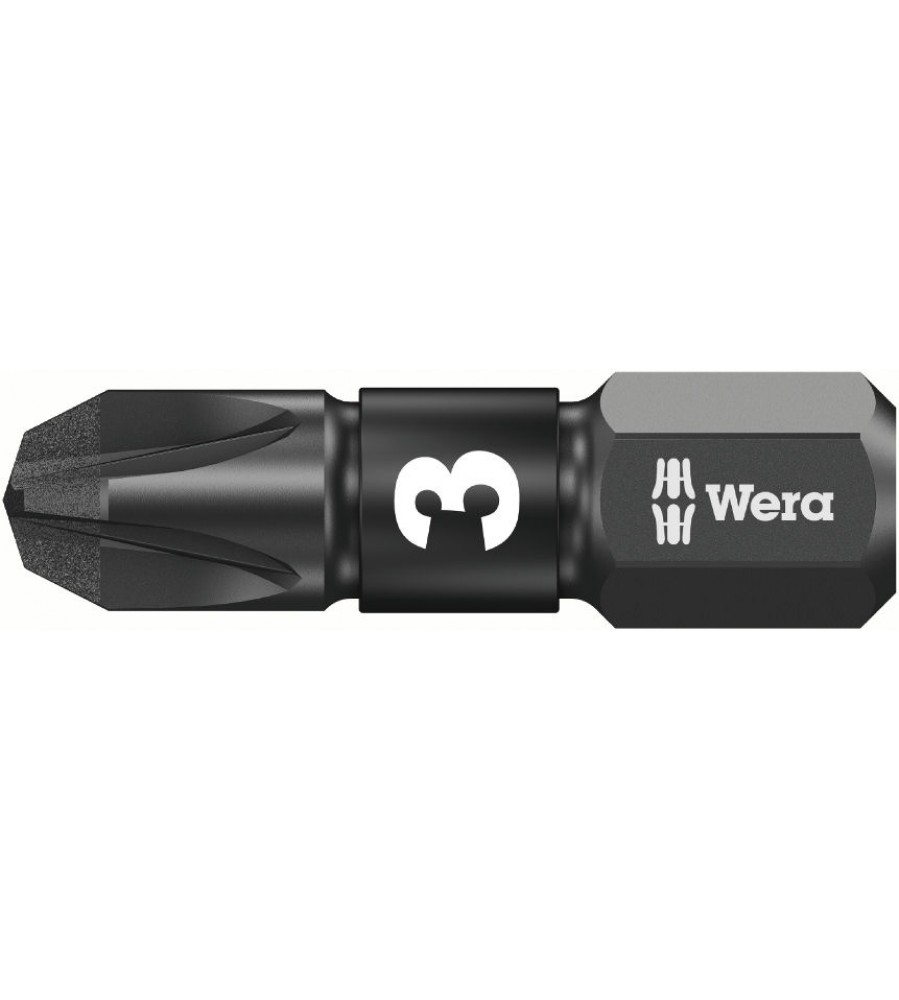 10 „Impaktor“ smūginių antgalių 1/4 colio rinkinys Pozidriv varžtams su lizdine sriegine galvute, PZ3/25 mm, Wera [05057622001]