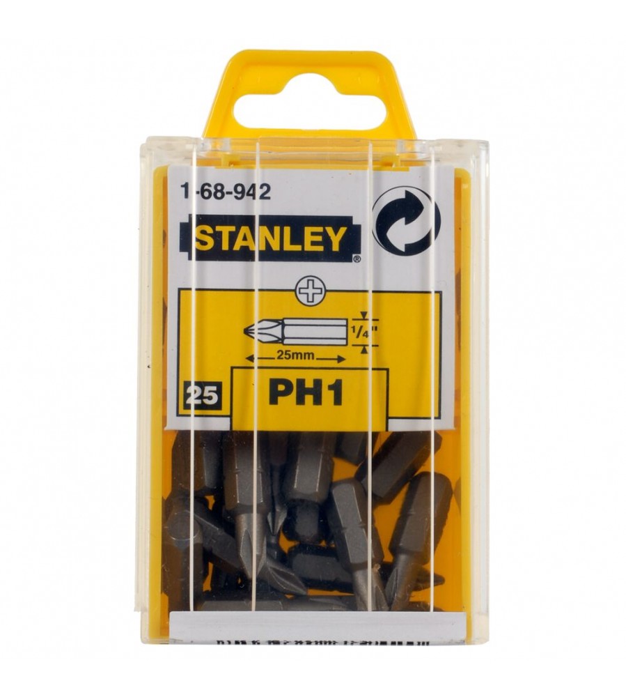 „Philips“ PH1/25 mm antgalis atsuktuvui, 25 vnt. „Stanley“ [1-68-942]