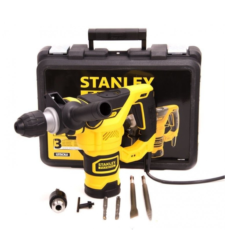 SDS+ 1250W smūginis gręžtuvas su vertikaliu varikliu, Fatmax, Stanley [FME1250K-QS]
