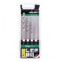 4 HSS Super grąžtų metalui rinkinys 1/4", ATM 4, ALPEN [0000110804100]