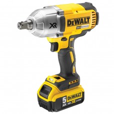 Akumuliatorinis smūginis veržliasukis 1/2 colio, 950 Nm, 18 V ličio jonų akumuliatorius, 2 x 5,0 Ah, DeWALT [DCF899P2-QW]