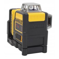 Baterijomis maitinamas, savaime išsilyginantis 360° kryžminis lazeris su raudonu spinduliu, 20 m, 10,8 V ličio jonų 2,0 Ah DeWalt [DCE0811D1R-QW]