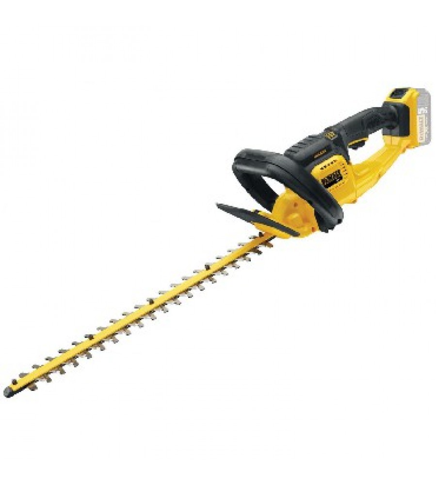 Akumuliatorinės gyvatvorių žirklės 55 cm, 18 V ličio jonų akumuliatorius, 1 x 5,0 Ah, DeWalt [DCM563P1-QW]