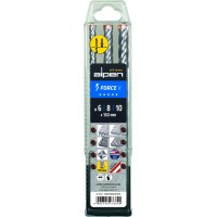 3 gelžbetonio grąžtų rinkinys SDS+, 4 briaunų, FORCE X ALPEN [0081506810100]