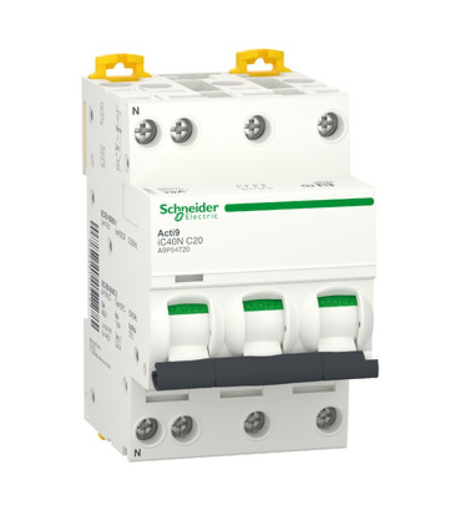 Schneider Electric A9P54720 automatinis jungiklis, 3P + N, 20 A, C charakteristika